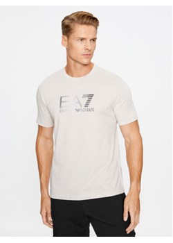 EA7 Emporio Armani T-Shirt 6RPT71 PJM9Z 1716 Srebrny Regular Fit ze sklepu MODIVO w kategorii T-shirty męskie - zdjęcie 168536864