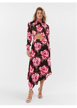 ROTATE Sukienka koktajlowa Jacquard Midi 1112502840 Kolorowy Regular Fit ze sklepu MODIVO w kategorii Sukienki - zdjęcie 168537242