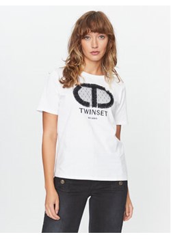 TWINSET T-Shirt 232TT240B Biały Regular Fit ze sklepu MODIVO w kategorii Bluzki damskie - zdjęcie 168537262