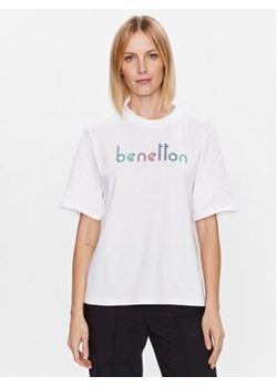 United Colors Of Benetton T-Shirt 3BL0D103H Biały Regular Fit ze sklepu MODIVO w kategorii Bluzki damskie - zdjęcie 168537861