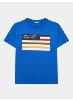 United Colors Of Benetton T-Shirt 3I1XC10D6 Niebieski Regular Fit ze sklepu MODIVO w kategorii T-shirty chłopięce - zdjęcie 168538511