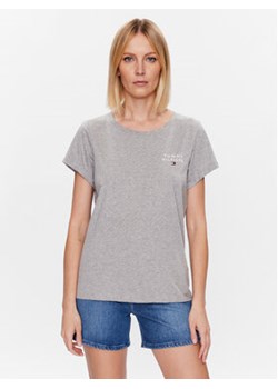 Tommy Hilfiger T-Shirt UW0UW04525 Szary Regular Fit ze sklepu MODIVO w kategorii Bluzki damskie - zdjęcie 168538531