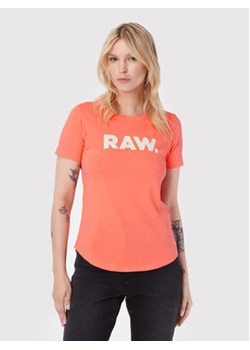 G-Star Raw T-Shirt Raw. D21226 -107-D159 Pomarańczowy Slim Fit ze sklepu MODIVO w kategorii Bluzki damskie - zdjęcie 168538590