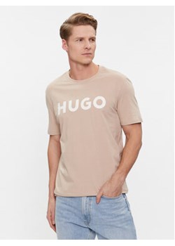 Hugo T-Shirt Dulivio 50467556 Beżowy Regular Fit ze sklepu MODIVO w kategorii T-shirty męskie - zdjęcie 168539030