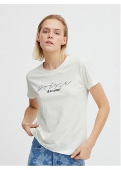 ICHI T-Shirt 20118084 Biały Regular Fit ze sklepu MODIVO w kategorii Bluzki damskie - zdjęcie 168539041