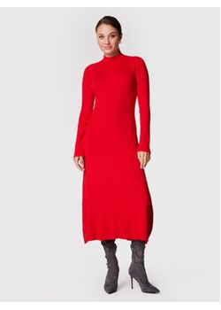 IVY OAK Sukienka dzianinowa Karola IO1122F3088 Czerwony Regular Fit ze sklepu MODIVO w kategorii Sukienki - zdjęcie 168539061