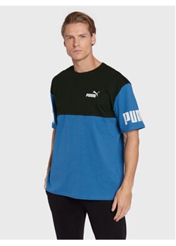 Puma T-Shirt Powr Colorblock 849801 Granatowy Relaxed Fit ze sklepu MODIVO w kategorii T-shirty męskie - zdjęcie 168540292