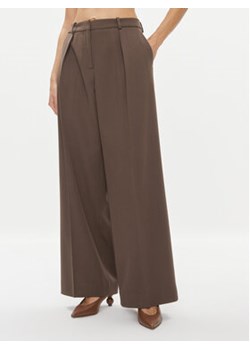 Calvin Klein Spodnie materiałowe K20K205965 Brązowy Wide Leg ze sklepu MODIVO w kategorii Spodnie damskie - zdjęcie 168540374