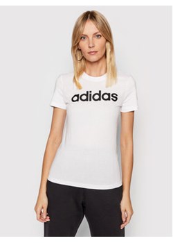 adidas T-Shirt Essentials GL0768 Biały Slim Fit ze sklepu MODIVO w kategorii Bluzki damskie - zdjęcie 168540761