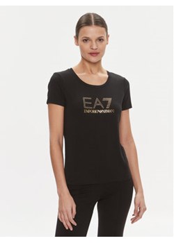 EA7 Emporio Armani T-Shirt 8NTT67 TJDQZ 1200 Czarny Skinny Fit ze sklepu MODIVO w kategorii Bluzki damskie - zdjęcie 168540772