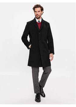 Boss Płaszcz wełniany H-Hyde-C-224 50485199 Czarny Regular Fit ze sklepu MODIVO w kategorii Płaszcze męskie - zdjęcie 168541084