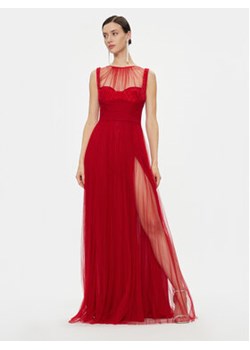 Elisabetta Franchi Sukienka wieczorowa AB-400-36E2-V890 Czerwony Regular Fit ze sklepu MODIVO w kategorii Sukienki - zdjęcie 168541181
