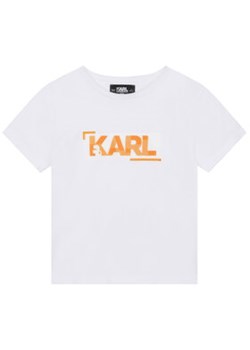 Karl Lagerfeld Kids T-Shirt Z25397 S Biały Regular Fit ze sklepu MODIVO w kategorii T-shirty chłopięce - zdjęcie 168541231