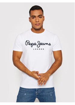Pepe Jeans T-Shirt Original PM508210 Biały Slim Fit ze sklepu MODIVO w kategorii T-shirty męskie - zdjęcie 168541731