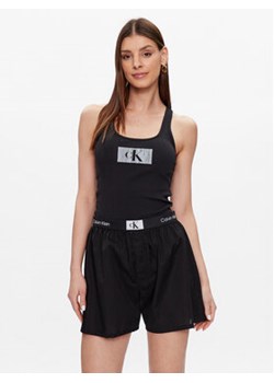 Calvin Klein Underwear Piżama 000QS6937E Czarny Regular Fit ze sklepu MODIVO w kategorii Piżamy damskie - zdjęcie 168541744
