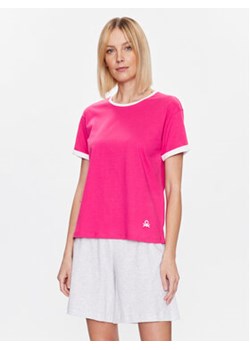 United Colors Of Benetton Piżama 3BVG3P01V Różowy Regular Fit ze sklepu MODIVO w kategorii Piżamy damskie - zdjęcie 168542042