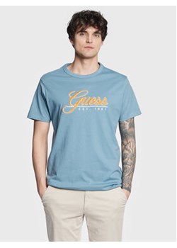 Guess T-Shirt 3D Embro M3GI25 K8FQ4 Niebieski Regular Fit ze sklepu MODIVO w kategorii T-shirty męskie - zdjęcie 168542103