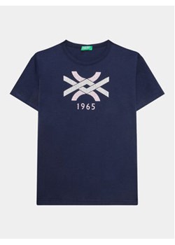 United Colors Of Benetton T-Shirt 3I1XC10D1 Granatowy Regular Fit ze sklepu MODIVO w kategorii T-shirty chłopięce - zdjęcie 168542810