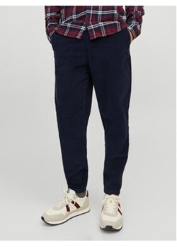 Jack&Jones Spodnie materiałowe 12237547 Granatowy Tapered Fit ze sklepu MODIVO w kategorii Spodnie męskie - zdjęcie 168543141