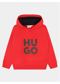 Hugo Bluza G25152 S Czerwony Regular Fit ze sklepu MODIVO w kategorii Bluzy chłopięce - zdjęcie 168543241