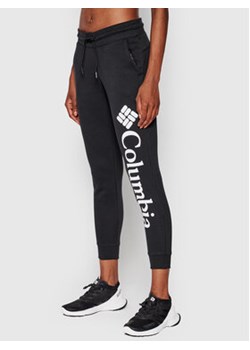 Columbia Spodnie dresowe Logo Fleece Czarny Regular Fit ze sklepu MODIVO w kategorii Spodnie damskie - zdjęcie 168543651