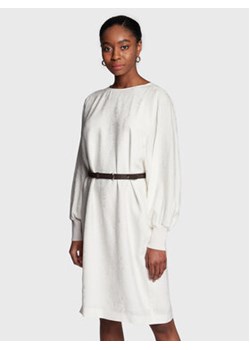 Fabiana Filippi Sukienka codzienna ABD222B739 Biały Regular Fit ze sklepu MODIVO w kategorii Sukienki - zdjęcie 168544201