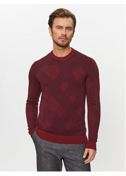 Boss Sweter Motivo DARK RED Bordowy Regular Fit ze sklepu MODIVO w kategorii Swetry męskie - zdjęcie 168544250