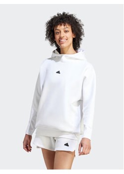 adidas Bluza Z.N.E. IN5125 Biały Loose Fit ze sklepu MODIVO w kategorii Bluzy damskie - zdjęcie 168544460