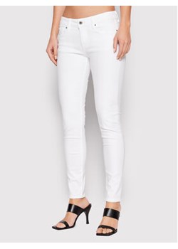 Pepe Jeans Spodnie materiałowe Soho PL211539U91 Biały Skinny Fit ze sklepu MODIVO w kategorii Spodnie damskie - zdjęcie 168544622