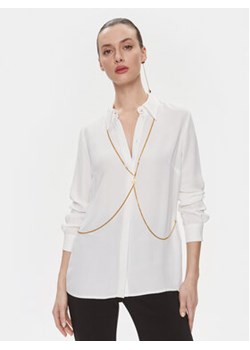Elisabetta Franchi Koszula CA-022-41E2-V380 Biały Regular Fit ze sklepu MODIVO w kategorii Koszule damskie - zdjęcie 168545183