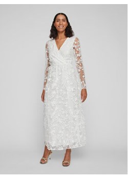 Vila Sukienka wieczorowa Wedy 14083840 Biały Regular Fit ze sklepu MODIVO w kategorii Sukienki - zdjęcie 168545272