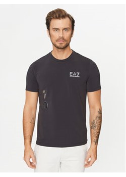 EA7 Emporio Armani T-Shirt 6RPT42 PJJFZ 1200 Czarny Regular Fit ze sklepu MODIVO w kategorii T-shirty męskie - zdjęcie 168545974