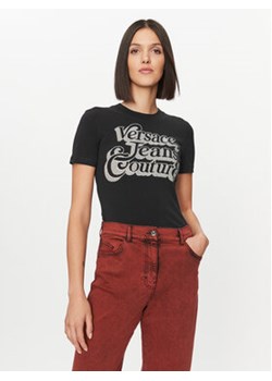 Versace Jeans Couture T-Shirt 75HAHG02 Czarny Regular Fit ze sklepu MODIVO w kategorii Bluzki damskie - zdjęcie 168545992