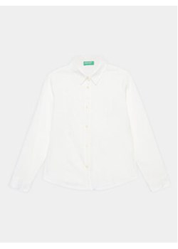 United Colors Of Benetton Koszula 5TUXCQ00Q Biały Regular Fit ze sklepu MODIVO w kategorii Koszule chłopięce - zdjęcie 168546222