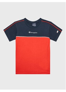 Champion T-Shirt Piping Block 306148 Czerwony Regular Fit ze sklepu MODIVO w kategorii T-shirty chłopięce - zdjęcie 168546553