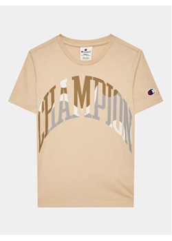 Champion T-Shirt 306362 Beżowy Regular Fit ze sklepu MODIVO w kategorii T-shirty chłopięce - zdjęcie 168546890
