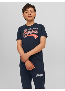 Jack&Jones Junior T-Shirt 12237367 Granatowy Regular Fit ze sklepu MODIVO w kategorii T-shirty chłopięce - zdjęcie 168547471