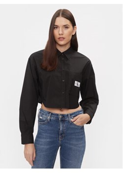 Calvin Klein Jeans Koszula J20J222614 Czarny Cropped Fit ze sklepu MODIVO w kategorii Koszule damskie - zdjęcie 168547910