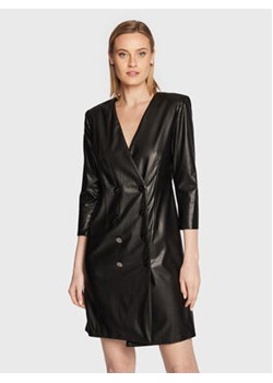 DKNY Sukienka z imitacji skóry DD2G4325 Czarny Regular Fit ze sklepu MODIVO w kategorii Sukienki - zdjęcie 168548150