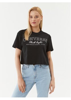 Converse T-Shirt Retro Chuck Cropped Tee 10025897-A03 Czarny Regular Fit ze sklepu MODIVO w kategorii Bluzki damskie - zdjęcie 168548992