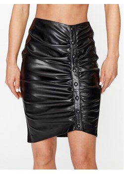 KARL LAGERFELD Spódnica z imitacji skóry 236W1200 Czarny Slim Fit ze sklepu MODIVO w kategorii Spódnice - zdjęcie 168549704