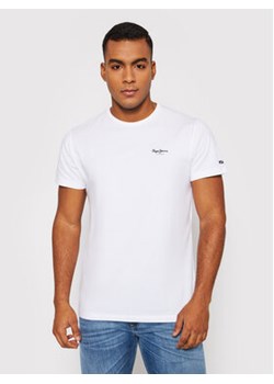 Pepe Jeans T-Shirt Original Basic 3 N PM508212 Biały Slim Fit ze sklepu MODIVO w kategorii T-shirty męskie - zdjęcie 168550072