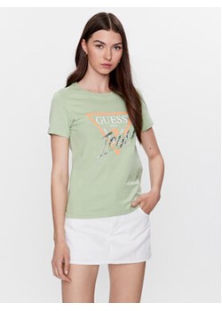 Guess T-Shirt Icon W3GI46 I3Z14 Zielony Regular Fit ze sklepu MODIVO w kategorii Bluzki damskie - zdjęcie 168550153