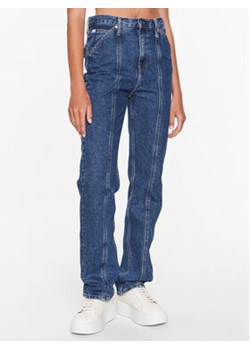 Calvin Klein Jeans Jeansy J20J220634 Niebieski Straight Fit ze sklepu MODIVO w kategorii Jeansy damskie - zdjęcie 168550354