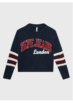 Pepe Jeans Sweter PG701036 Granatowy Relaxed Fit ze sklepu MODIVO w kategorii Swetry chłopięce - zdjęcie 168551144