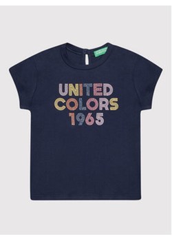 United Colors Of Benetton T-Shirt 3I1XC1527 Granatowy Regular Fit ze sklepu MODIVO w kategorii Koszulki niemowlęce - zdjęcie 168551390
