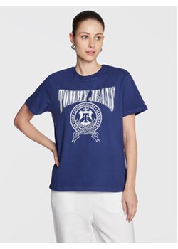 Tommy Jeans T-Shirt Varsity DW0DW14919 Granatowy Loose Fit ze sklepu MODIVO w kategorii Bluzki damskie - zdjęcie 168551741
