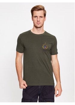 Aeronautica Militare T-Shirt 232TS2155J538 Brązowy Regular Fit ze sklepu MODIVO w kategorii T-shirty męskie - zdjęcie 168551763