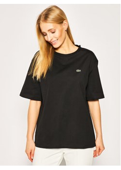 Lacoste T-Shirt TF5441 Czarny Boy Fit ze sklepu MODIVO w kategorii Bluzki damskie - zdjęcie 168551882