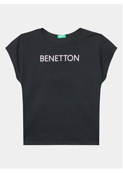 United Colors Of Benetton T-Shirt 3I1XC10C0 Czarny Regular Fit ze sklepu MODIVO w kategorii Bluzki dziewczęce - zdjęcie 168552333